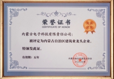 内蒙古自治区建筑业龙头企业